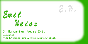 emil weiss business card